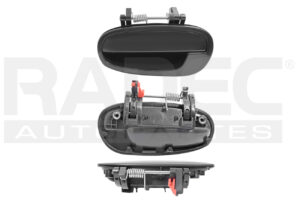 012-2914-03 MANIJA EXTERIOR SZ FORENZA 04-05 4 PUERTAS LISA NEGRA PLASTICO TRASERA IZQ