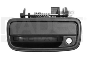012-3015-41 MANIJA EXTERIOR TY TACOMA 95-04 CON HOYO PARA LLAVE CORRUGADA NEGRA METAL DELANTERA IZQ