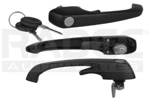 012-3105-02 MANIJA EXTERIOR VW COMBI 67-79/WORKER 05-10 CON CILINDRO Y LLAVES NEGRA METAL DER/IZQ