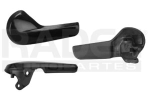 012-3110-11 MANIJA INTERIOR VW GOL 16-20 NEGRA PLASTICO HUSHAN DELANTERA/TRASERA IZQ