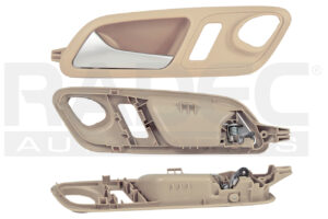 012-3114-17 MANIJA INTERIOR VW PASSAT CC 09-16 CON HOYO BEIGE/PLATA PLASTICO DELANTERA IZQ