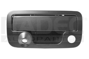 012-3125-07 MANIJA TAPA VW AMAROK 11-19 CON HOYO PARA LLAVE / CON HOYO PARA CAMARA LISA NEGRA ZINC CON PLASTICO