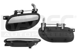 012-3202-01 MANIJA EXTERIOR VL S40 TRASERA 00-04/4 PUERTAS CROMADA/NEGRA PLASTICO TW IZQ