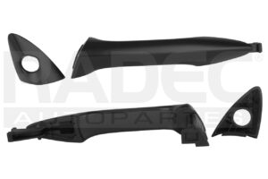 012-3402-15 MANIJA EXTERIOR HY ELANTRA 13-16 CON HOYO PARA LLAVE SIN SENSOR LISA PARA PINTAR NEGRA PLASTICO DELANTERA IZQ