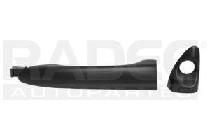 012-3405-14 MANIJA EXTERIOR HY I10 DELANTERA 15-18/4 Y 5 PUERTAS NEGRA CON HOYO PARA LLAVE LISA PLASTICO TW DER