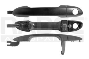 012-3504-01 MANIJA EXTERIOR KI SPECTRA 05-09 CON HOYO PARA LLAVE LISA NEGRA PLASTICO DELANTERA IZQ