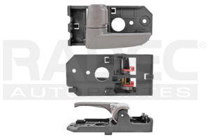 012-3504-09 MANIJA INTERIOR KI SPECTRA 05-09 GRIS OBSCURO PLASTICO DELANTERA/TRASERA IZQ