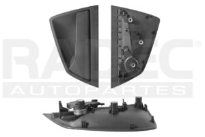 012-4301-00 MANIJA EXTERIOR AR GIULIETTA 13-18 CORRUGADA NEGRA PLASTICO TRASERA DER