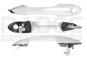 012-4301-03 MANIJA EXTERIOR AR GIULIETTA 13-18 CON HOYO PARA LLAVE SIN SENSOR LISA PLATA PLASTICO DELANTERA IZQ