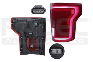017-1215-44 CALAVERA FD F-150 PLATINUM 15-17 C/LEDS C/SENSOR DE PUNTO CIEGO DEPO DER
