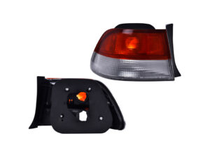 017-1302-83 CALAVERA EXTERIOR HD CIVIC 99-00 2 PUERTAS BLANCO/ROJO TYC IZQ
