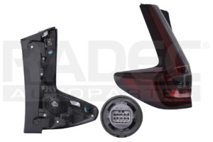 017-1303-39 CALAVERA EXTERIOR HD CR-V 20-21 OBSCURA C/LEDS C/FOCO DEPO IZQ