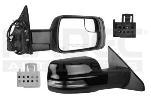 018-0916-A2 ESPEJO DG RAM 19-22 ELECTRICO E/ABATIBLE C/DESENPANANTE C/DIRECCIONAL C/LUZ INFERIOR C/MEMORIA P/PINTAR 8/6 PINES DER