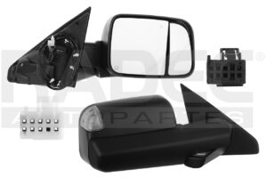 018-0916-B8 ESPEJO DG RAM 19-23 2500 ELECTRICO C/DESEMPANANTE C/DIRECCIONAL C/SENSOR PROXIMIDAD C/LUZ INFERIOR CORRUGADO 10/3 PINES DER