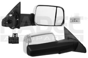 018-0916-C2 ESPEJO DG RAM 19-23 2500 ELECTRICO C/DESEMPANANTE C/DIRECCIONAL C/LUZ INFERIOR C/SENSOR PROXIMIDAD C/MEMORIA CROMADO 10/4 PINES DER