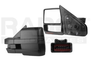 018-1215-75 ESPEJO FD F-150 11-14 ELECTRICO C/DESENPANANTE C/DIRECCIONAL C/MEMORIA C/LUZ INFERIOR TELESCOPICO CORRUGADO 12 PINES STX V6 6 CILINDROS 3.7L 2/4 PUERTAS IZQ
