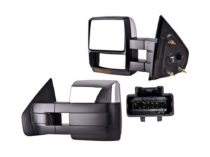 018-1232-07 ESPEJO FD SUPER DUTY 08-16 ELECTRICO C/DESEMPA?ANTE C/DIRECCIONAL CROMADO TELESCOPICO 7 PINES IZQ