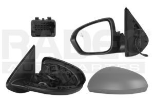 018-2612-11 ESPEJO RN DUSTER 21-22 ELECTRICO C/DESEMPANANTE C/PUNTO CIEGO P/PINTAR 7 PINES ICONIC CVT IZQ