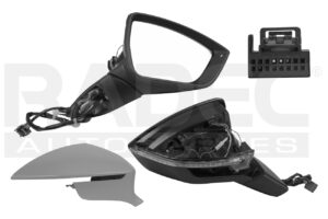 018-2708-02 ESPEJO ST ATECA 17-21 ELECTRICO E/ABATIBLE C/DESEMPANANTE C/DIRECCIONAL C/LUZ INFERIOR P/PINTAR 9 PINES DER