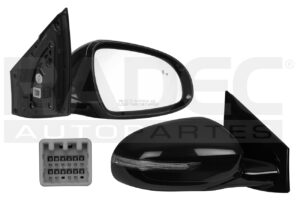 018-3502-06 ESPEJO KI SPORTAGE 17-22 ELECTRICO C/DESEMPANANTE C/DIRECCIONAL E/ABATIBLE P/PINTAR C/PUNTO CIEGO SXL L4 4 CILINDROS 2.4L 5 PUERTAS DER