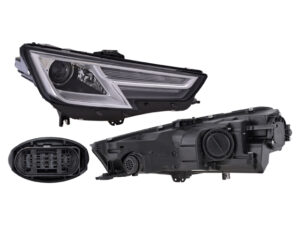 019-0202-32 FARO AD A4 17-18 ELECTRICO C/MOTOR P/FOCO XENON C/LEDS 11 PINES S/FOCO DEPO DER