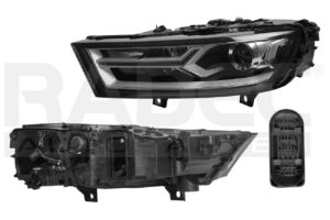019-0206-01 FARO AD Q7 SELECT/S LINE 16-19 ELECTRICO C/MOTOR C/LEDS P/FOCO XENON S/FOCO DEPO IZQ