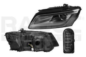 019-0207-03 FARO AD Q5 13-17 ELECTRICO C/MOTOR C/LEDS P/FOCO XENON DEPO IZQ