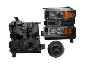 FARR1381 FARO CHEV SILVERADO 19-21 F/NEGRO C/MICA AMBAR LH RDC