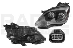 019-0664-23 FARO CV ACADIA 07-12 C/BALASTRA C/FOCO XENON DEPO IZQ