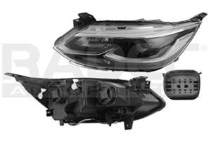 019-0685-11 FARO CV ONIX 20-23 C/LEDS C/FILO CROMADO CN IZQ