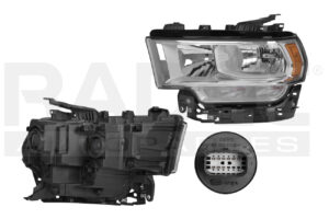 019-0916-51 FARO DG RAM PU 2500/4000 19-21 FONDO CROMADO C/FOCO HALOGENO DEPO IZQ