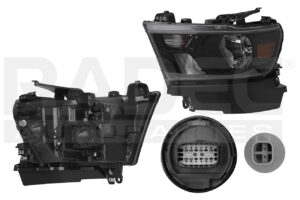 019-0916-53 FARO DG RAM PU 1500 19-21 FONDO NEGRO C/FOCO HALOGENO DEPO IZQ
