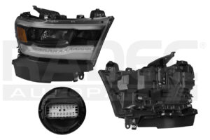 019-0916-58 FARO DG RAM 1500 REBEL 19-21 AMERICANA FILO NEGRO C/LEDS DEPO DER