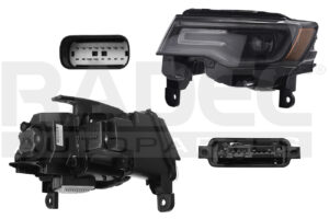 019-1605-35 FARO JP GRAND CHEROKEE 17-21 FONDO NEGRO C/LUPA C/LUZ DE DIA P/FOCO XENON S/FOCO CN IZQ