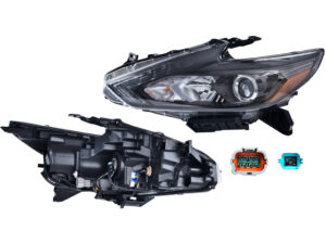 019-2302-63 FARO NS ALTIMA 17-18 FONDO NEGRO P/FOCO HALOGENO C/LEDS DEPO IZQ