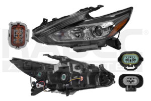 019-2302-67 FARO NS ALTIMA 16-18 AMERICANO FONDO CROMADO S/LUZ DE DIA C/FOCO CN IZQ