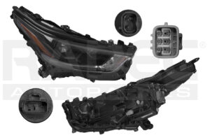 019-3006-26 FARO TY HIGHLANDER XLE/XSE 20-21 FILO NEGRO C/LUPA C/FOCO DEPO DER