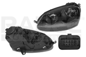 FARR1657 FARO VW BORA 05-10 F/NEGRO P/FOCO HALOGENO LH RDC