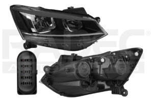 019-3107-12 FARO VW CROSSFOX 15-16 FONDO CROMADO TYC DER