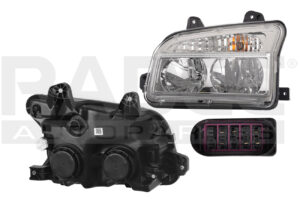 019-4214-01 FARO KW KENWORTH T880 14-23 FONDO CROMADO C/FOCO HALOGENO CN IZQ