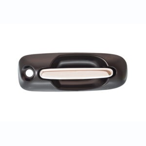 100200 MANIJA EXTERIOR CR VOYAGER/TOWN & COUNTRY  DG CARAVAN 01-07  CON HOYO PARA LLAVE LISA PARA PINTAR NEGRA/CROMO PLASTICO DELANTERA DERECHA