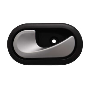 100819 MANIJA INTERIOR RN DUSTER 13-20/STEPWAY 10-15/SANDERO 07-15/MEGANE II 04-10/SCENIC II 05-08/CLIO EURO 07-09 NEGRO/PLATA PLASTICO PARA VARILLA DELANTERA/TRASERA IZQUIERDA