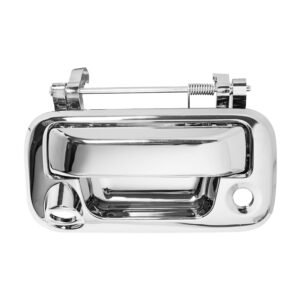 101892 MANIJA DE TAPA FD F-150/F-250 09-14/LOBO 04-14/SUPER DUTY 08-16/EXPLORER SPORT TRAC 06-10 CON HOYOS PARA LLAVE Y CAMARA CROMO PLASTICO HUSHAN