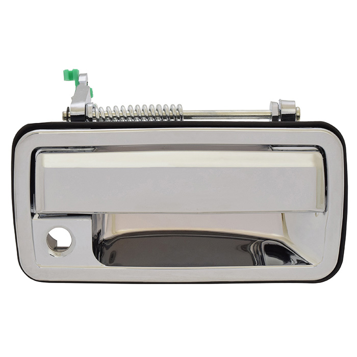 101902 MANIJA EXTERIOR CV S10 95-04/BLAZER (S10) 95-01 GM SONOMA/JIMMY 95-04/ENVOY 95-01 OD BRAVADA 96-01 CON HOYO PARA LLAVE CROMADA PLASTICO DELANTERA DERECHA