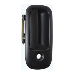 102538 MANIJA EXTERIOR CV EXPRESS VAN GM SAVANA 10-18 CON HOYO PARA LLAVE LISA NEGRA PLASTICO DELANTERA DERECHA