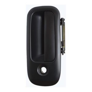 102539 MANIJA EXTERIOR CV EXPRESS VAN GM SAVANA 10-18 CON HOYO PARA LLAVE LISA NEGRA PLASTICO DELANTERA IZQUIERDA