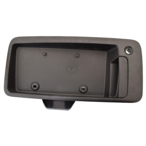102542 MANIJA EXTERIOR CV EXPRESS VAN 10-18 CON HOYO PARA LLAVE 5TA PUERTA CON PORTA PLACA CORRUGADA NEGRO PLASTICO