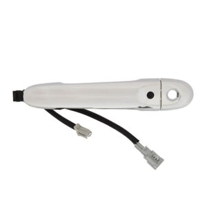 102577 MANIJA EXTERIOR NS VERSA 12-19/MARCH 12-20/CUBE 09-14/JUKE 11-17/NOTE 14-18 CON HOYO PARA LLAVE CON SENSOR CROMADA PLASTICO DELANTERA IZQUIERDA