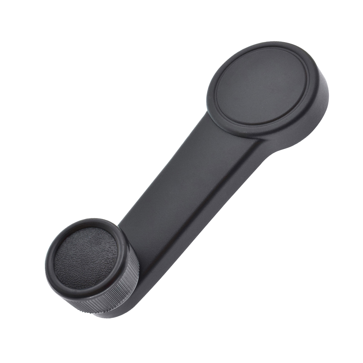 102722 MANIJA DE ELEVAR FD FIESTA 97-10/KA 01-08/IKON 01-15/FOCUS 00-11/ECOSPORT 04-12/COURIER 01-12/FIGO 16-20/RANGER 13-20 BASE DE ZINC PERILLA NEGRA ZINC CON PLASTICO NEGRO REMACHE DE METAL HUSHAN