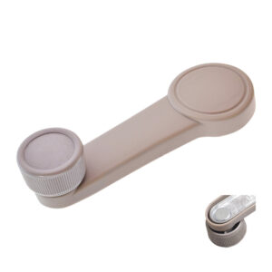 102723 MANIJA DE ELEVAR FD FIESTA 97-10/KA 01-08/IKON 01-15/FOCUS 00-11/ECOSPORT 04-12/COURIER 01-12/FIGO 16-20/RANGER 13-20 BASE DE ZINC PERILLA BEIGE ZINC CON PLASTICO BEIGE REMACHE DE METAL HUSHAN